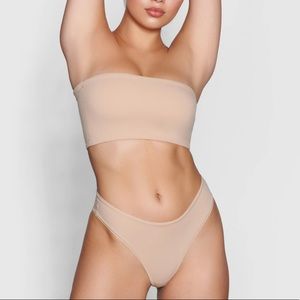 Skims Fits Everybody Bandeau Strapless Bra Tube Top NWT CLAY